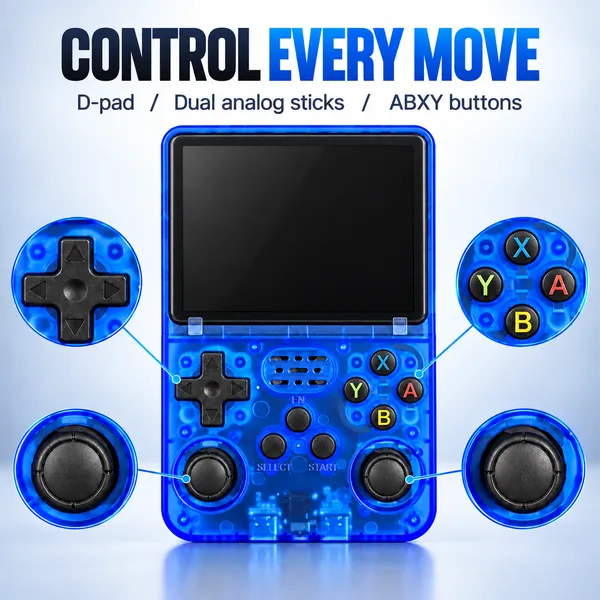 Blue_Transparent_R36S_Handheld_Gaming_Console
