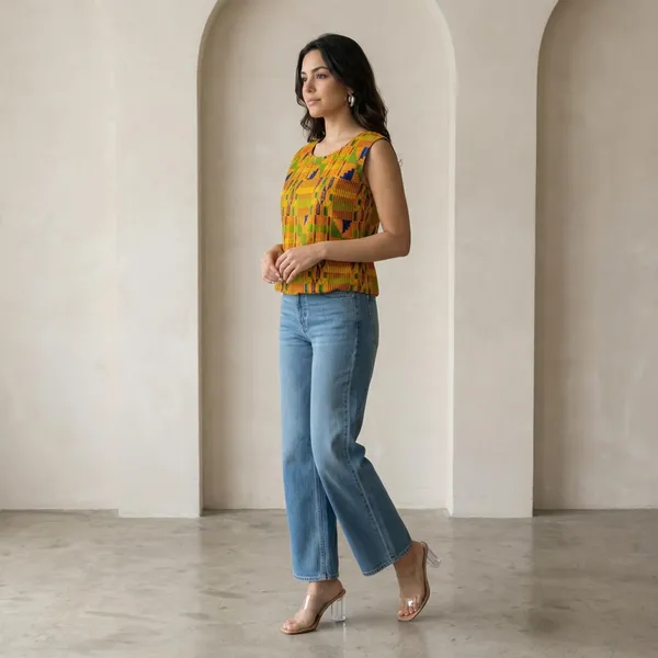 Yellow_Cotton_Top_For_Women