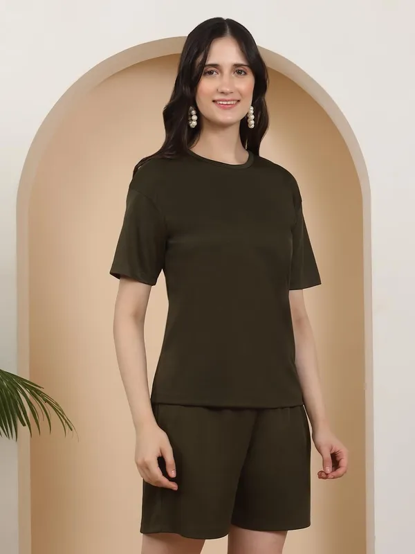 Green_Cotton_Blend_Co-Ord_Set_For_Women
