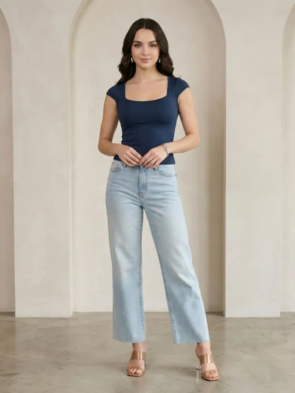 Navy_Blue_Cotton_Top_For_Women