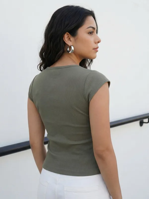 Green_Poly_Cotton_Top_For_Women