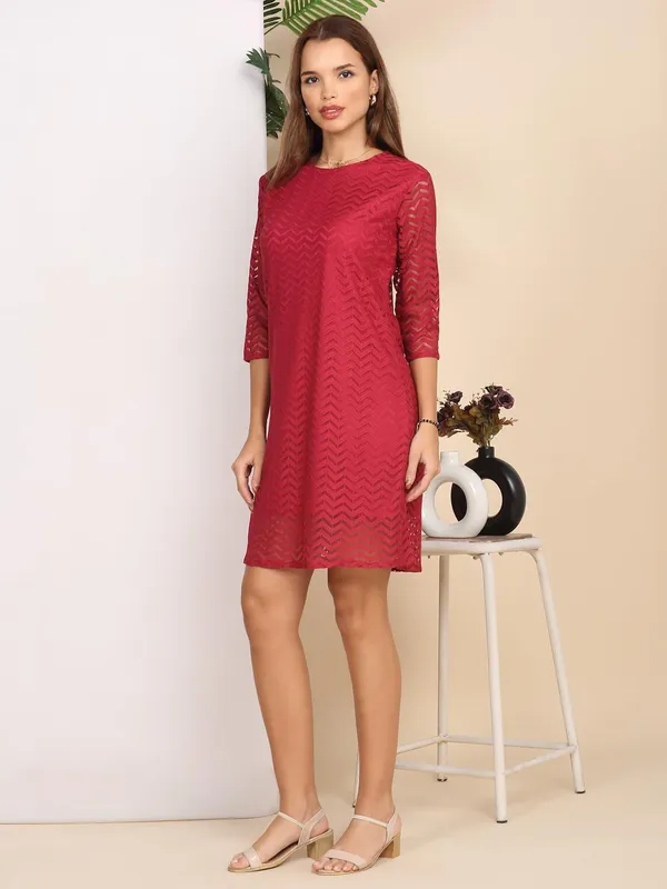 Dressitude-Maroon-Dress