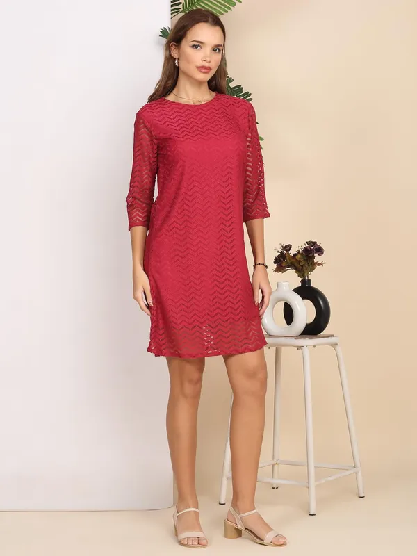 Dressitude-Maroon-Dress