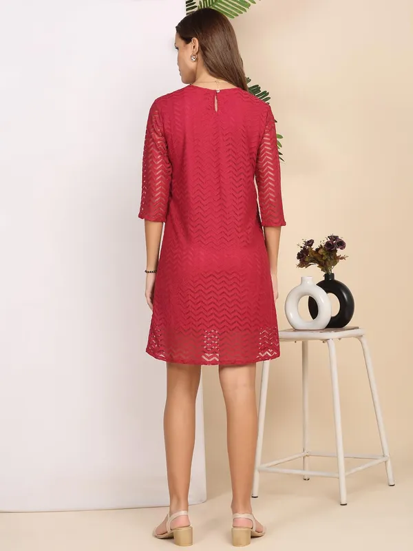 Dressitude-Maroon-Dress