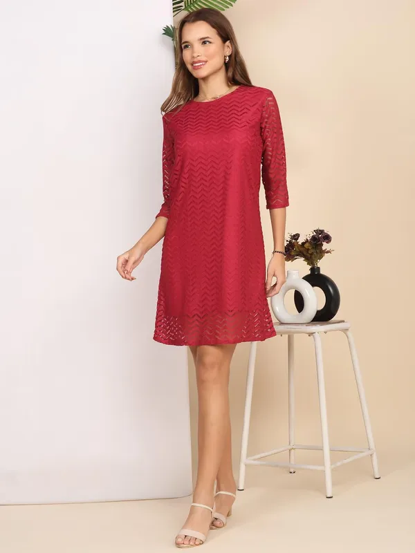 Dressitude-Maroon-Dress