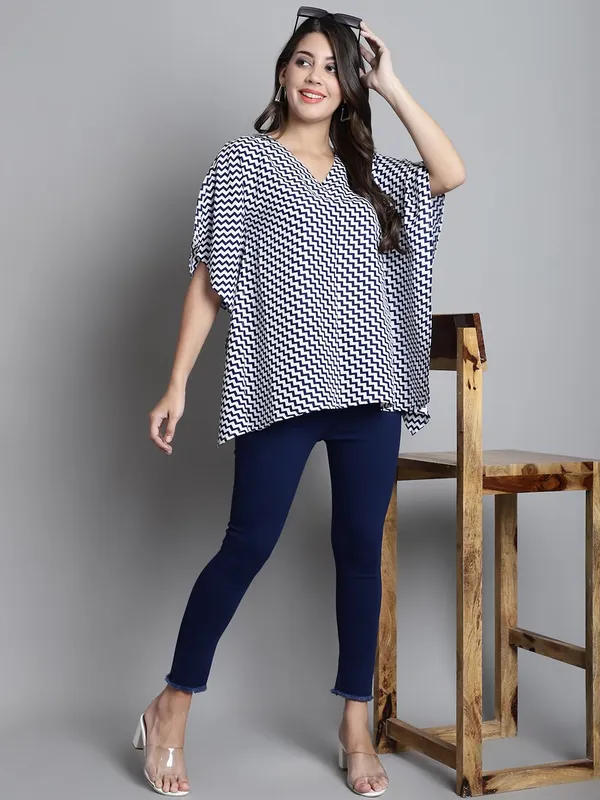 Dressitude-white_&_Blue-Kurta