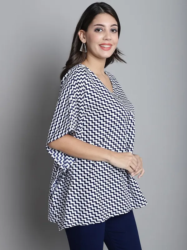 Dressitude-white_&_Blue-Kurta