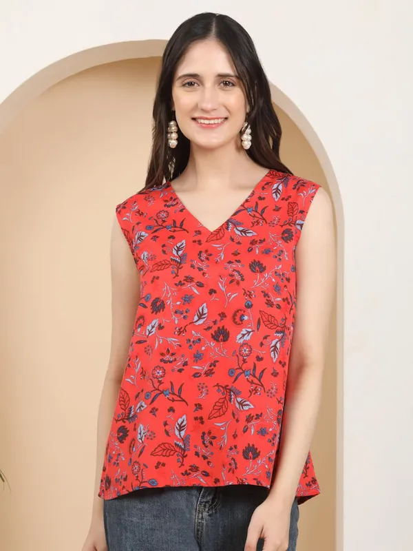 Multicolor_Poly_Cotton_Top_For_Women