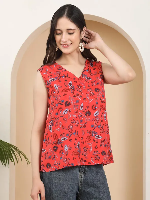 Multicolor_Poly_Cotton_Top_For_Women