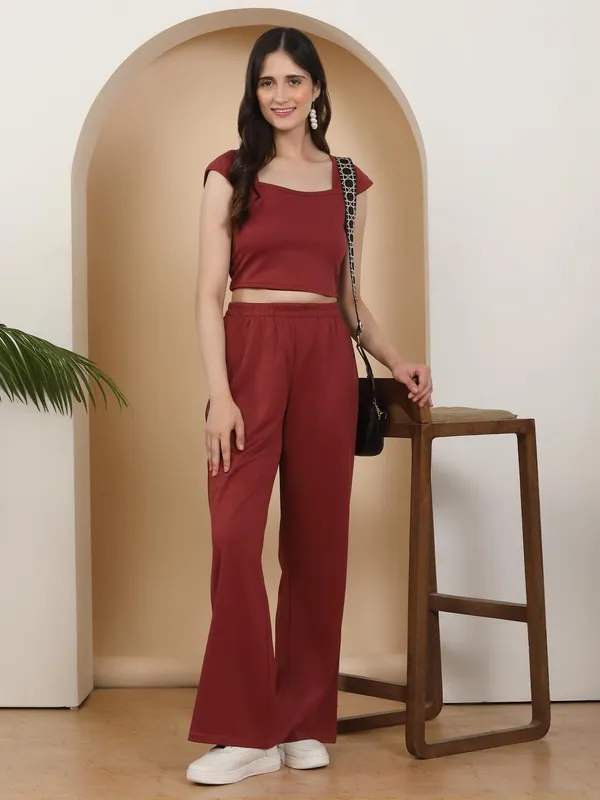 Dressitude-Maroon-Pyjama_Set