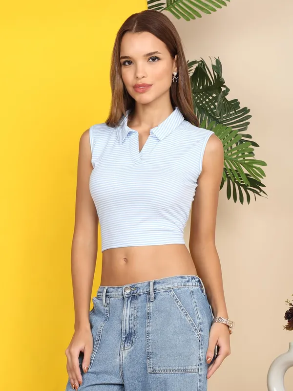 Blue_Cotton_T-Shirt_For_Women