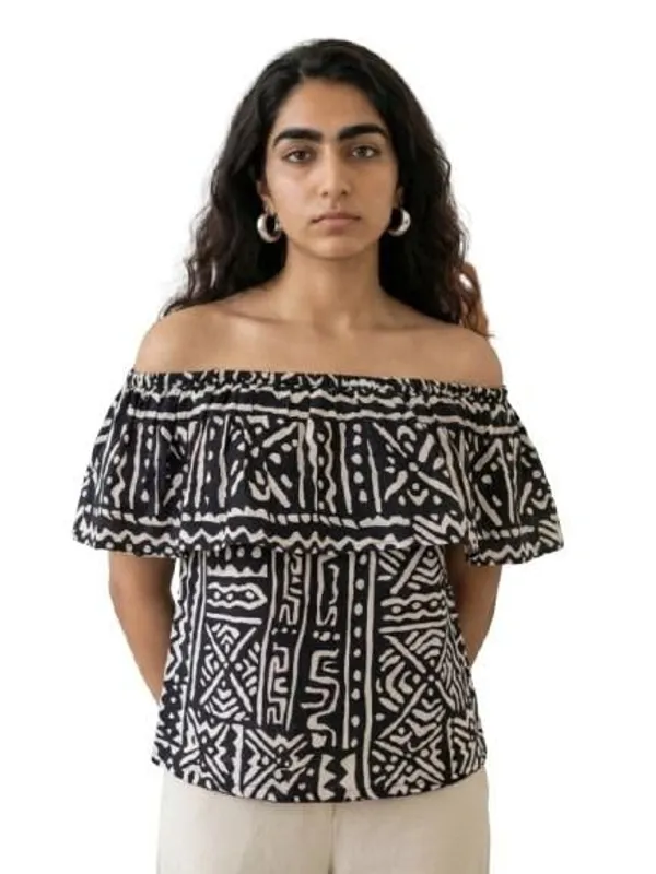 Dressitude-Black_And_Cream-Ruffle_Top
