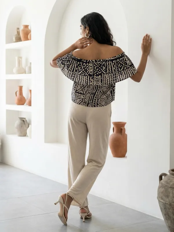 Dressitude-Black_And_Cream-Ruffle_Top