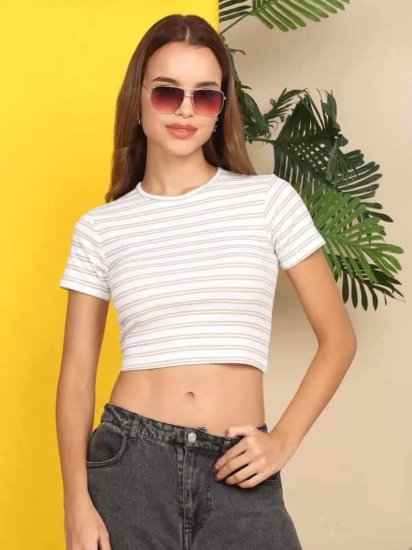 Dressitude-Multicolor-Ribbed_Crop_Top