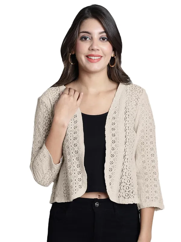 Cream_Cotton_Shrug_For_Women