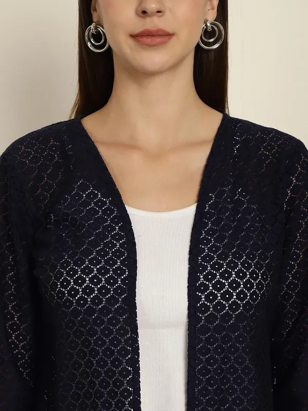Dark_Grey_Lace_&_Cotton_Shrug_For_Women