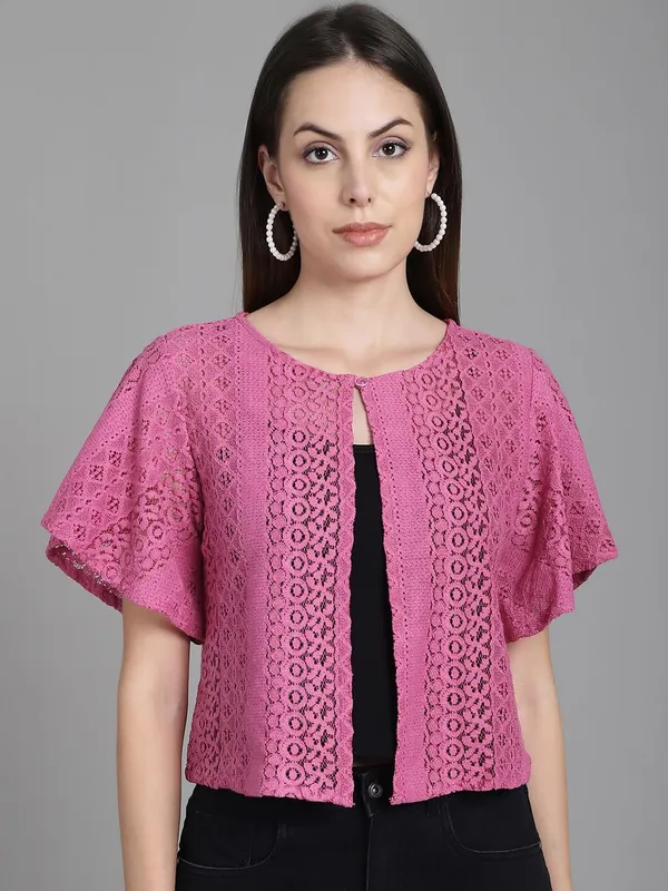 Pink_Lace_&_Cotton_Shrug_For_Women