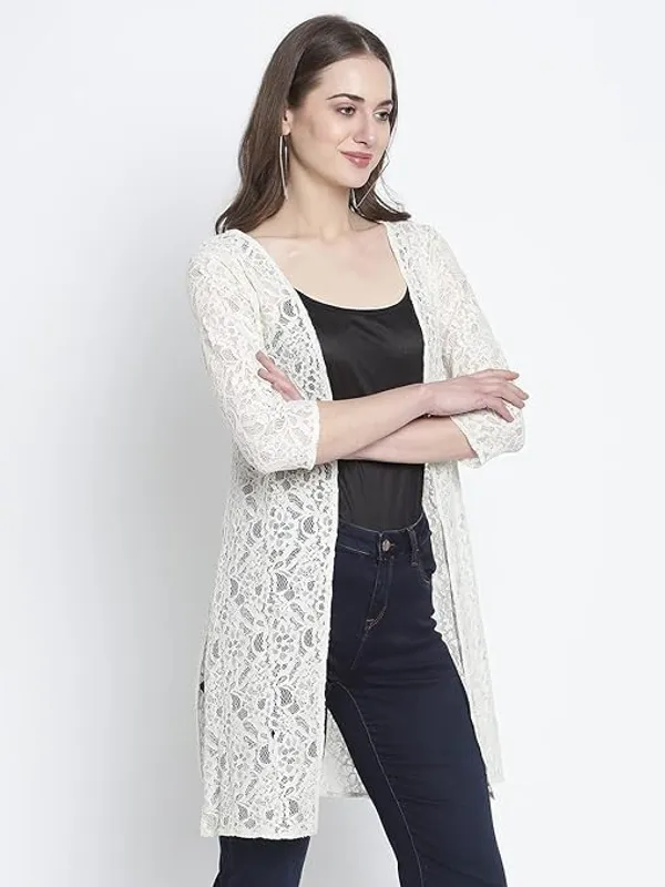 White_Lace_&_Cotton_Shrug_For_Women
