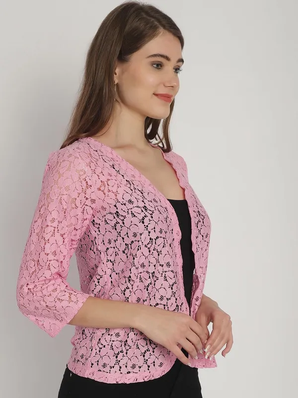 Light_Pink_Lace_&_Cotton_Shrug_For_Women