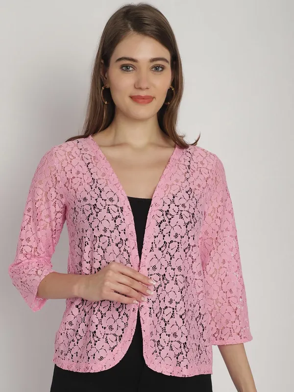 Light_Pink_Lace_&_Cotton_Shrug_For_Women
