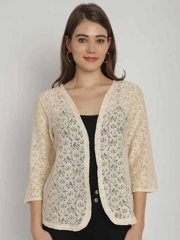 Beige_Lace_&_Cotton_Shrug_For_Women