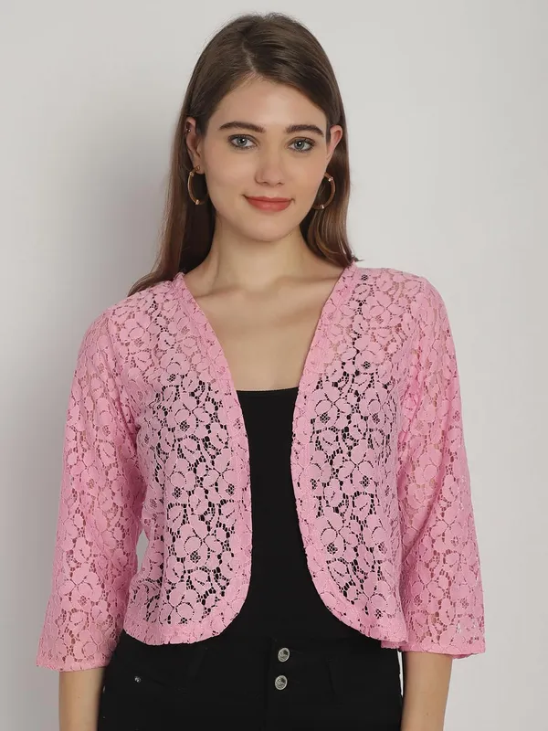 Light_Pink_Lace_&_Cotton_Shrug_For_Women