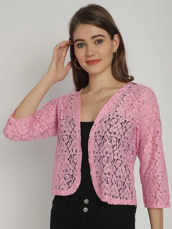 Light_Pink_Lace_&_Cotton_Shrug_For_Women
