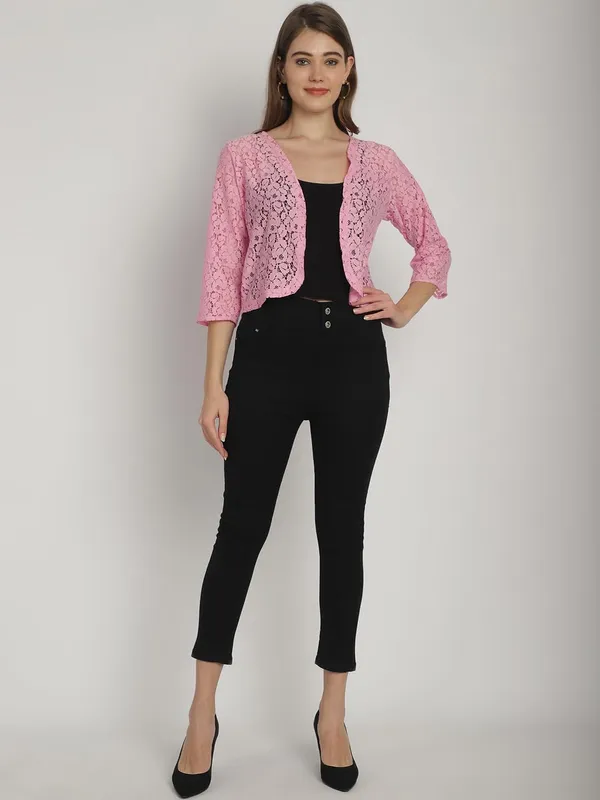 Light_Pink_Lace_&_Cotton_Shrug_For_Women
