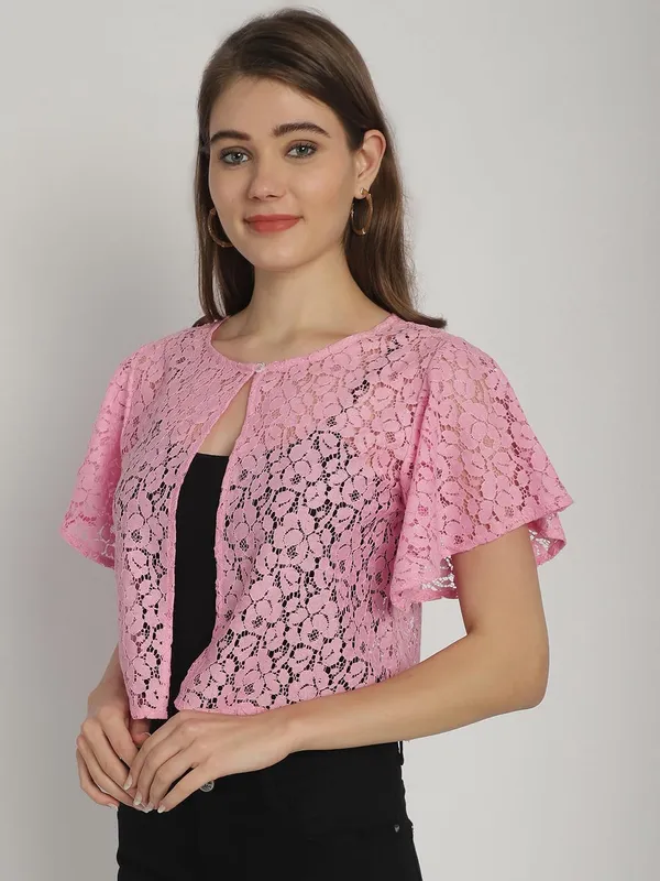 Light_Pink_Lace_&_Cotton_Shrug_For_Women