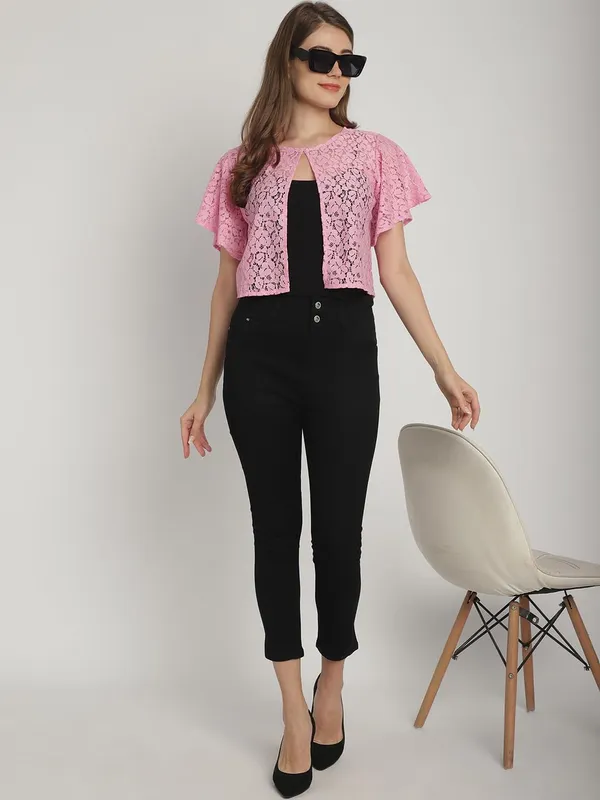Light_Pink_Lace_&_Cotton_Shrug_For_Women