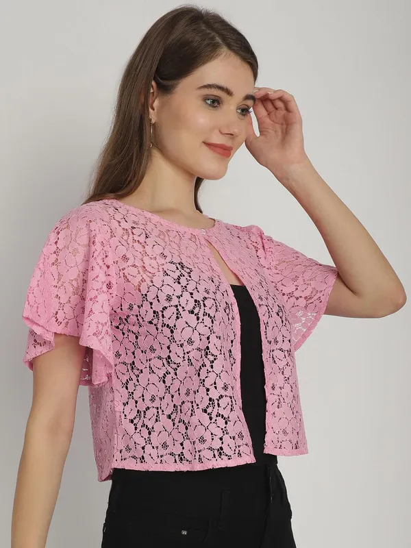 Light_Pink_Lace_&_Cotton_Shrug_For_Women