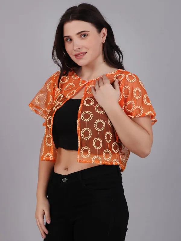 Dressitude-Orange-Shrug