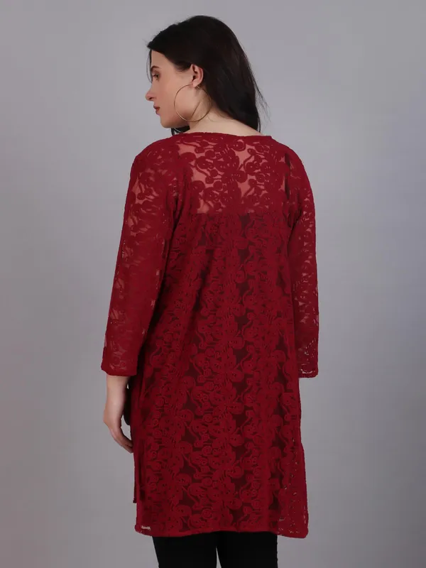 Dressitude-Maroon-Shrug