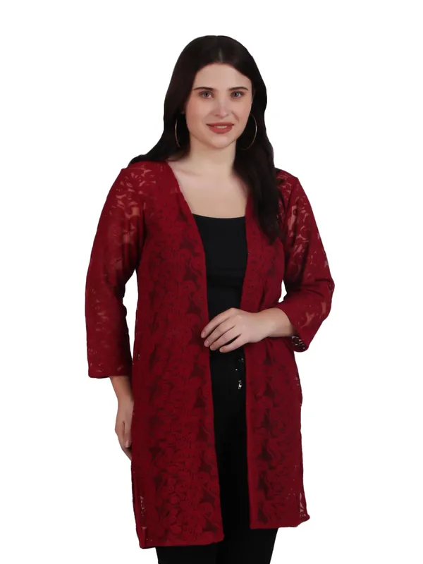 Dressitude-Maroon-Shrug