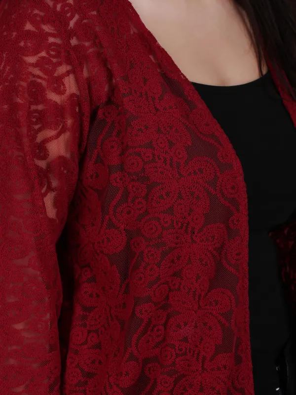 Dressitude-Maroon-Shrug