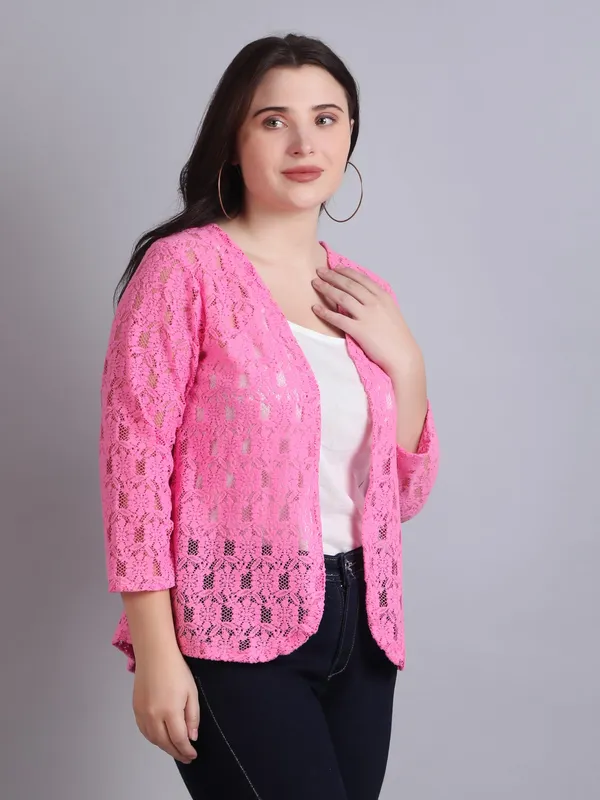 Pink_Cotton_Shrug_For_Women