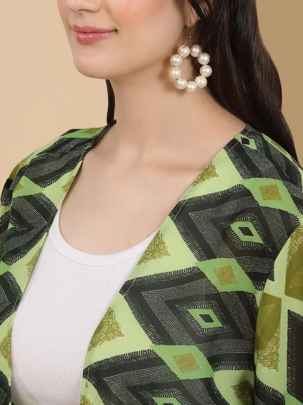 Green_Georgette_Shrug_For_Women
