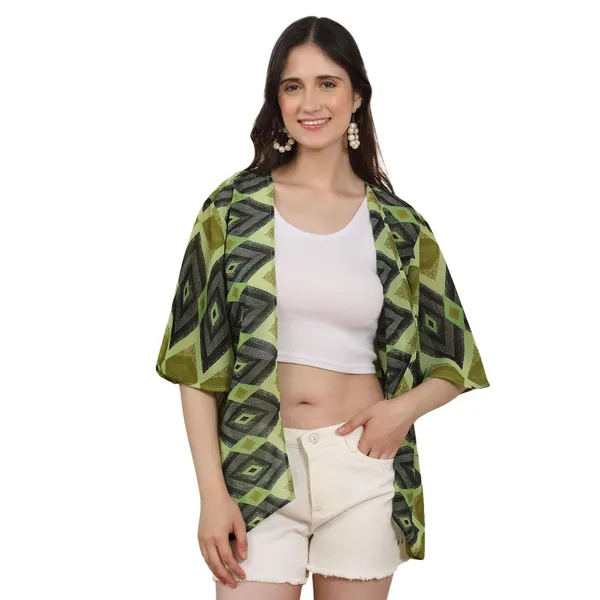 Green_Georgette_Shrug_For_Women