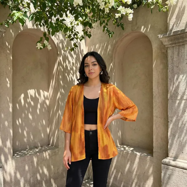Rust_Georgette_Shrug_For_Women