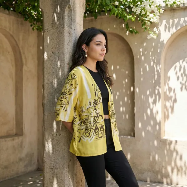 Yellow_Georgette_Shrug_For_Women