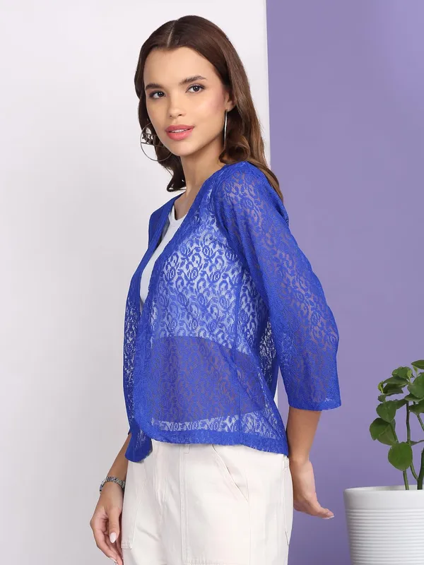 Royal_Blue_Poly_Cotton_Shrug_For_Women