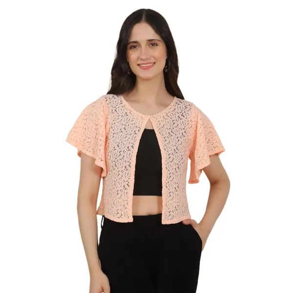 Peach_Cotton_Shrug_For_Women