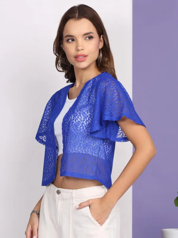 Royal_Blue_Poly_Cotton_Shrug_For_Women