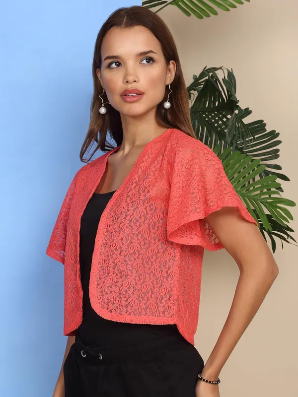 Red_Poly_Cotton_Shrug_For_Women
