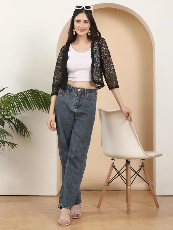 Black_Cotton_Shrug_For_Women