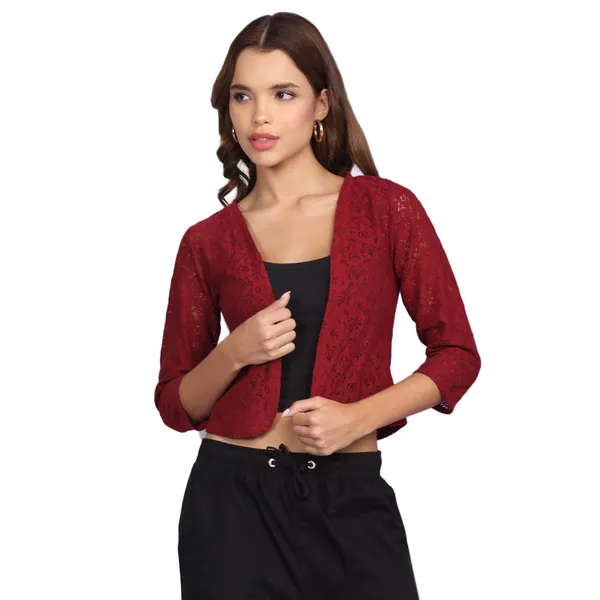 Dressitude-Maroon-Shrug