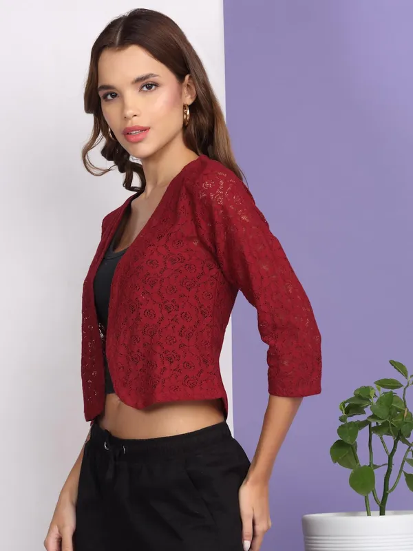 Dressitude-Maroon-Shrug