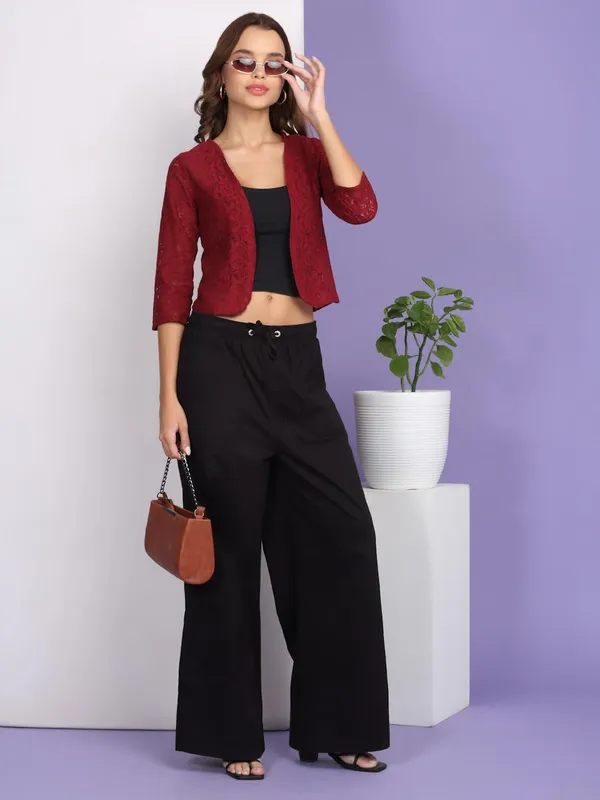 Dressitude-Maroon-Shrug