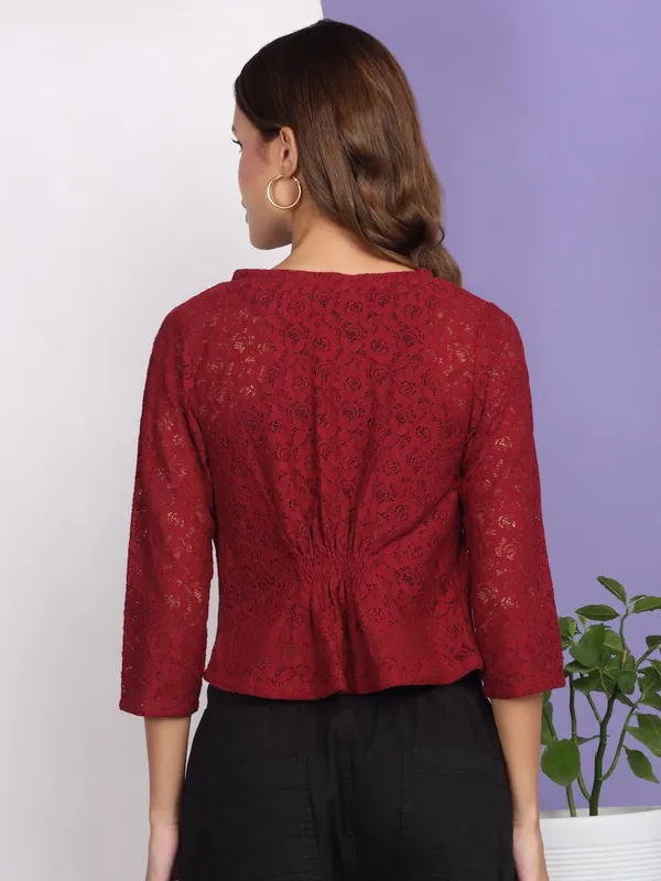 Maroon_Cotton_Shrug_For_Women