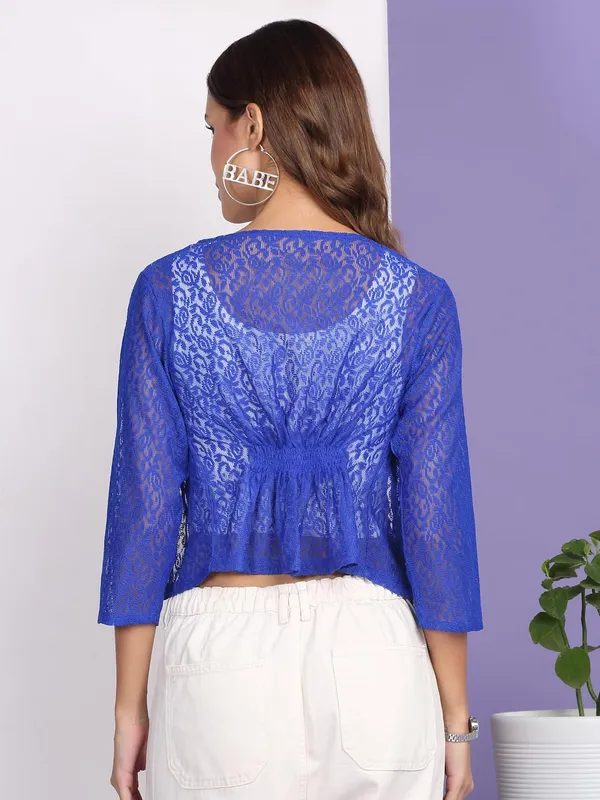 Royal_Blue_Poly_Cotton_Shrug_For_Women